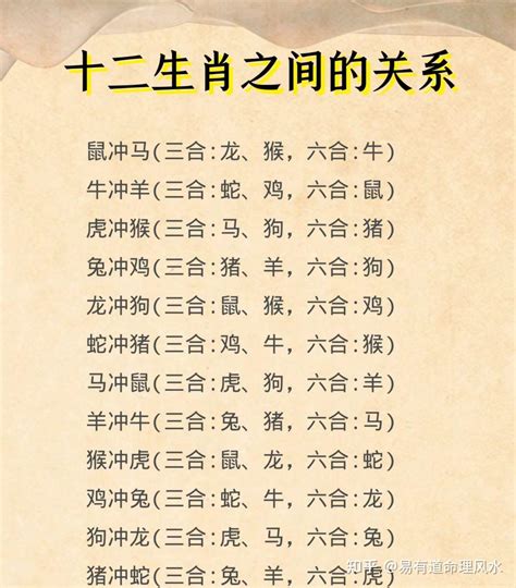 12生肖配对的三合六合六冲六害|十二生肖关系一览表：三合/六合/相刑/相冲/相破/相害